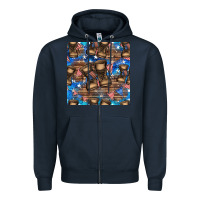 Navy 4th of juky veteran boots seamless pattern Zipper Hoodie - HRA Design Shop