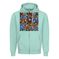 Seafoam 4th of juky veteran boots seamless pattern Zipper Hoodie - HRA Design Shop