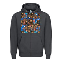 Smoke 4th of juky veteran boots seamless pattern Zipper Hoodie - HRA Design Shop