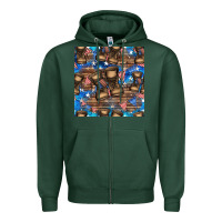 Sports Green 4th of juky veteran boots seamless pattern Zipper Hoodie - HRA Design Shop
