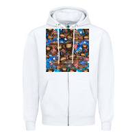 White 4th of juky veteran boots seamless pattern Zipper Hoodie - HRA Design Shop