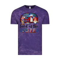 Cloud Purple land of the free caravan gnomies Vintage Tee - BarkalooDesign