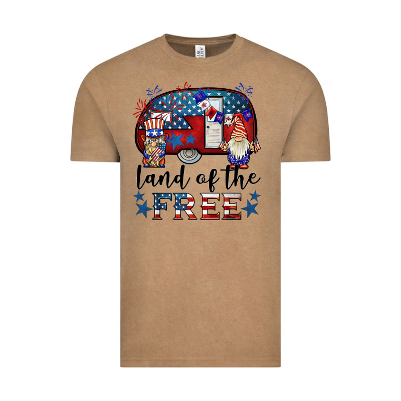 Land Of The Free Caravan Gnomies Vintage Tee by BarkalooDesign | Teevron