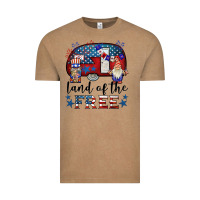 Vintage Coffee land of the free caravan gnomies Vintage Tee - BarkalooDesign