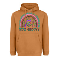 Meerkat stay groovy with rainbow and heart Heavyweight Hoodie - Artiststas