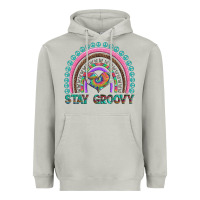 Stay Groovy With Rainbow And Heart Heavyweight Hoodie | Teevron