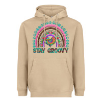 Mushroom stay groovy with rainbow and heart Heavyweight Hoodie - Artiststas