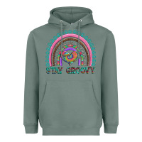Sage stay groovy with rainbow and heart Heavyweight Hoodie - Artiststas