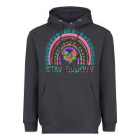 Smoke stay groovy with rainbow and heart Heavyweight Hoodie - Artiststas