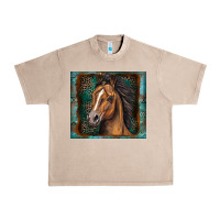 French Oak western horse Urban Heavy Tee - Zillion Design Studio