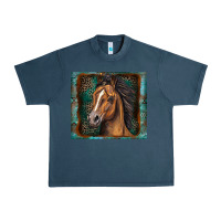 Midnight Navy western horse Urban Heavy Tee - Zillion Design Studio