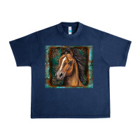 Navy western horse Urban Heavy Tee - Zillion Design Studio