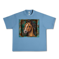 Pebble Blue western horse Urban Heavy Tee - Zillion Design Studio