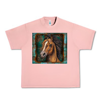 Salmon western horse Urban Heavy Tee - Zillion Design Studio