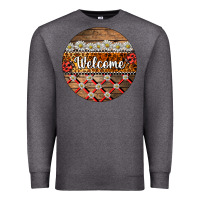 Charcoal Heather ladybug welcome ornament Premium Sweatshirt - BarkalooDesign