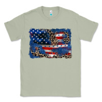Matcha Leopard glitter American flag 4th of july Classic Tee - CowGirlArtShop