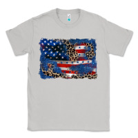Moon Dust Leopard glitter American flag 4th of july Classic Tee - CowGirlArtShop