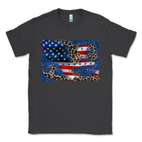 Smoke Leopard glitter American flag 4th of july Classic Tee - CowGirlArtShop