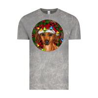 Cloud Rock Christmas Dachshund Vintage Tee - RanaPortraitStore