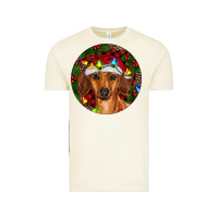 Vintage Arctic Christmas Dachshund Vintage Tee - RanaPortraitStore