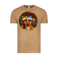 Vintage Camel Christmas Dachshund Vintage Tee - RanaPortraitStore