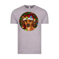 Vintage Zinc Christmas Dachshund Vintage Tee - RanaPortraitStore