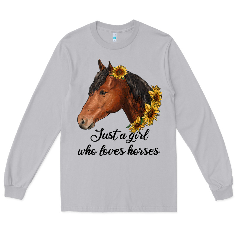 Just A Girl Who Loves Horses Long Sleeve Tee by RanaPortraitStore | Teevron