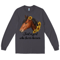 Smoke just a girl who loves horses Long Sleeve Tee - RanaPortraitStore