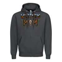 Smoke western mom Zipper Hoodie - CowhideDigitalArt