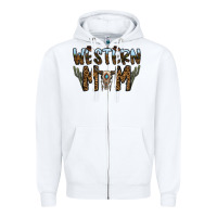 White western mom Zipper Hoodie - CowhideDigitalArt