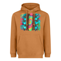 Meerkat hippie peace sign butterfly leopard and tie dye brushstroke Heavyweight Hoodie - Artiststas