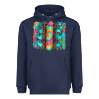 Navy hippie peace sign butterfly leopard and tie dye brushstroke Heavyweight Hoodie - Artiststas