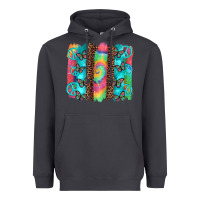 Smoke hippie peace sign butterfly leopard and tie dye brushstroke Heavyweight Hoodie - Artiststas