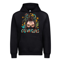 Black Western Cowgirl Braid Hair Urban Hoodie - BundleAndBundleShop