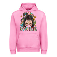 Fuchsia Pink Western Cowgirl Braid Hair Urban Hoodie - BundleAndBundleShop