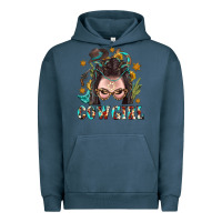 Pigment Midnight Navy Western Cowgirl Braid Hair Urban Hoodie - BundleAndBundleShop