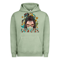 Pigment Oil Green Western Cowgirl Braid Hair Urban Hoodie - BundleAndBundleShop