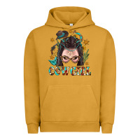 Pigment Peanut Butter Western Cowgirl Braid Hair Urban Hoodie - BundleAndBundleShop