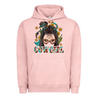 Pigment Salmon Western Cowgirl Braid Hair Urban Hoodie - BundleAndBundleShop