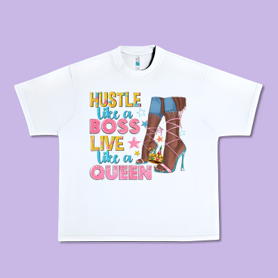 Urban Heavy Tee hustle like a boss live like a queen