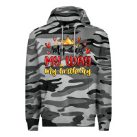 Slate Camo my day my way my birthday Premium Hoodie - MaliasSmallBusiness