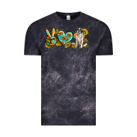 Cloud Black peace love st. bernard Vintage Tee - texasbilliewilder