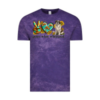 Cloud Purple peace love st. bernard Vintage Tee - texasbilliewilder