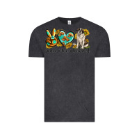 Vintage Black peace love st. bernard Vintage Tee - texasbilliewilder