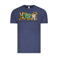 Vintage Denim peace love st. bernard Vintage Tee - texasbilliewilder
