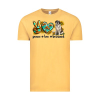Vintage Mustard peace love st. bernard Vintage Tee - texasbilliewilder