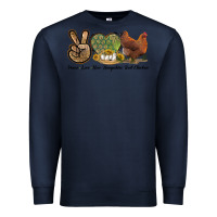 Navy Peace Love New Hampshire Red Chicken Premium Sweatshirt - LillyAllenDesigns