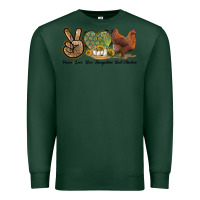 Sports Green Peace Love New Hampshire Red Chicken Premium Sweatshirt - LillyAllenDesigns