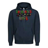 Navy Somebody's Jolly Ass Wife Zipper Hoodie - FaDigitalArtStudio