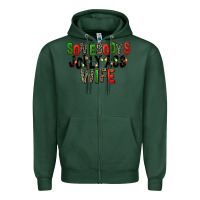 Sports Green Somebody's Jolly Ass Wife Zipper Hoodie - FaDigitalArtStudio